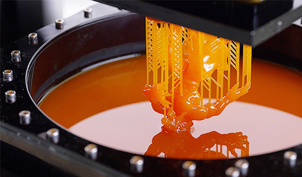 The SLA 3D printing technology uses liquid resin