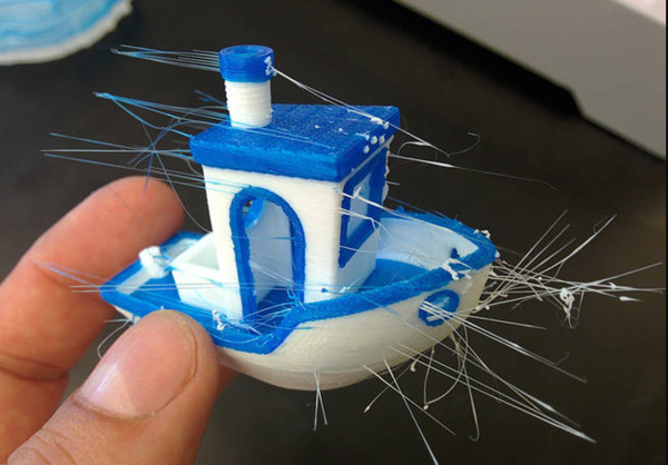 The 3D model needs cleaning and support removal after printing