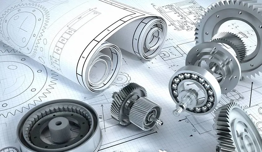 Researching technical drawings for industrial production