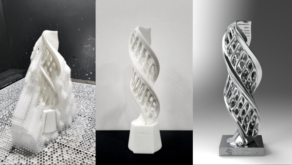 The 3DS award trophy is produced using 3D printing technology