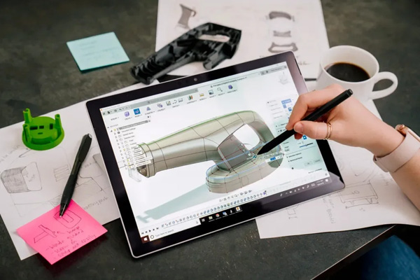 The 3D printing process helps validate industrial design to meet requirements