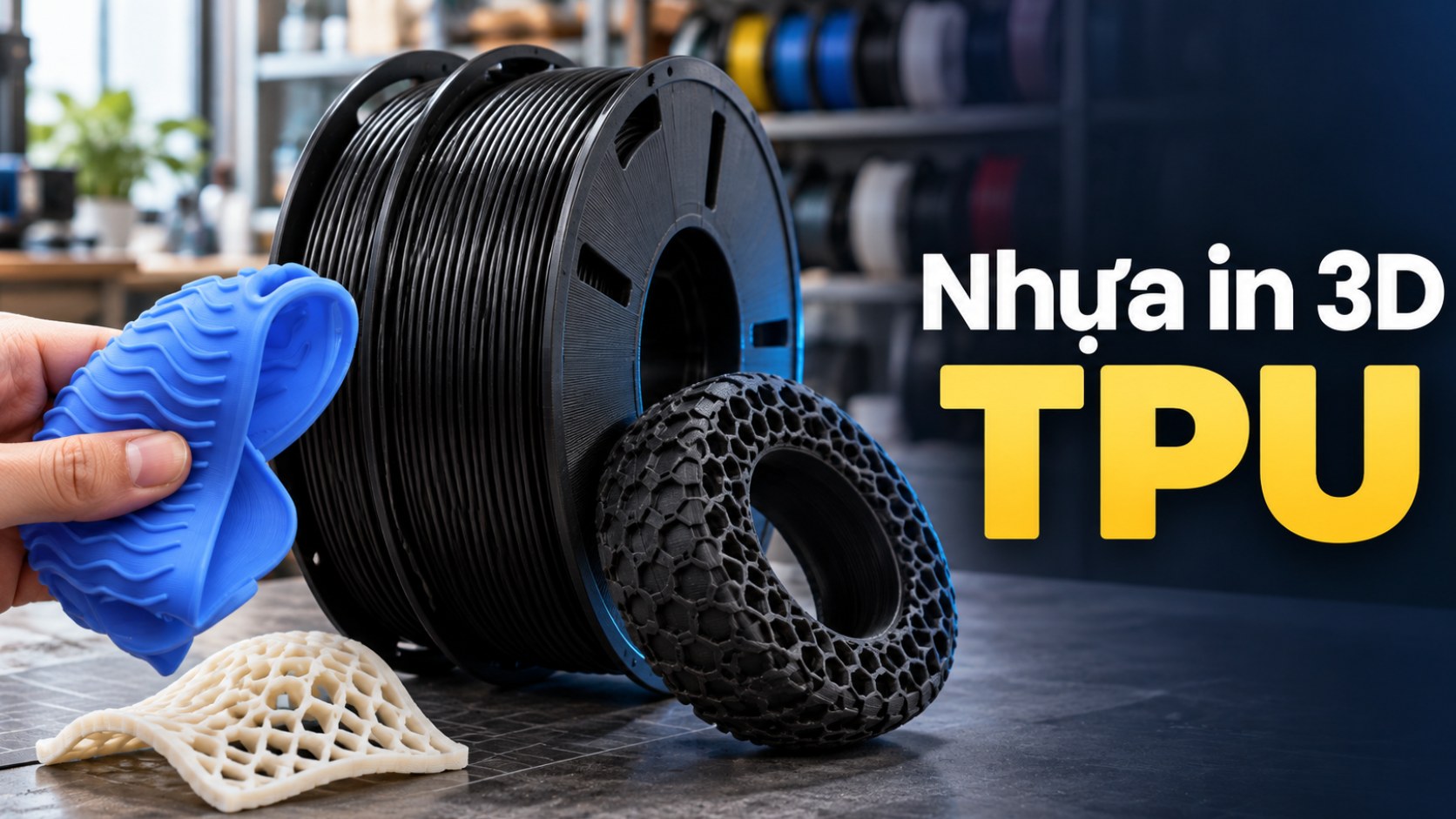 Nhựa in 3D TPU có đặc tính, độ đàn hồi & ứng dụng thế nào?